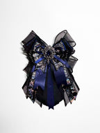 K-Pop Lightstick Bow Decoration – Navy Blue & Gold