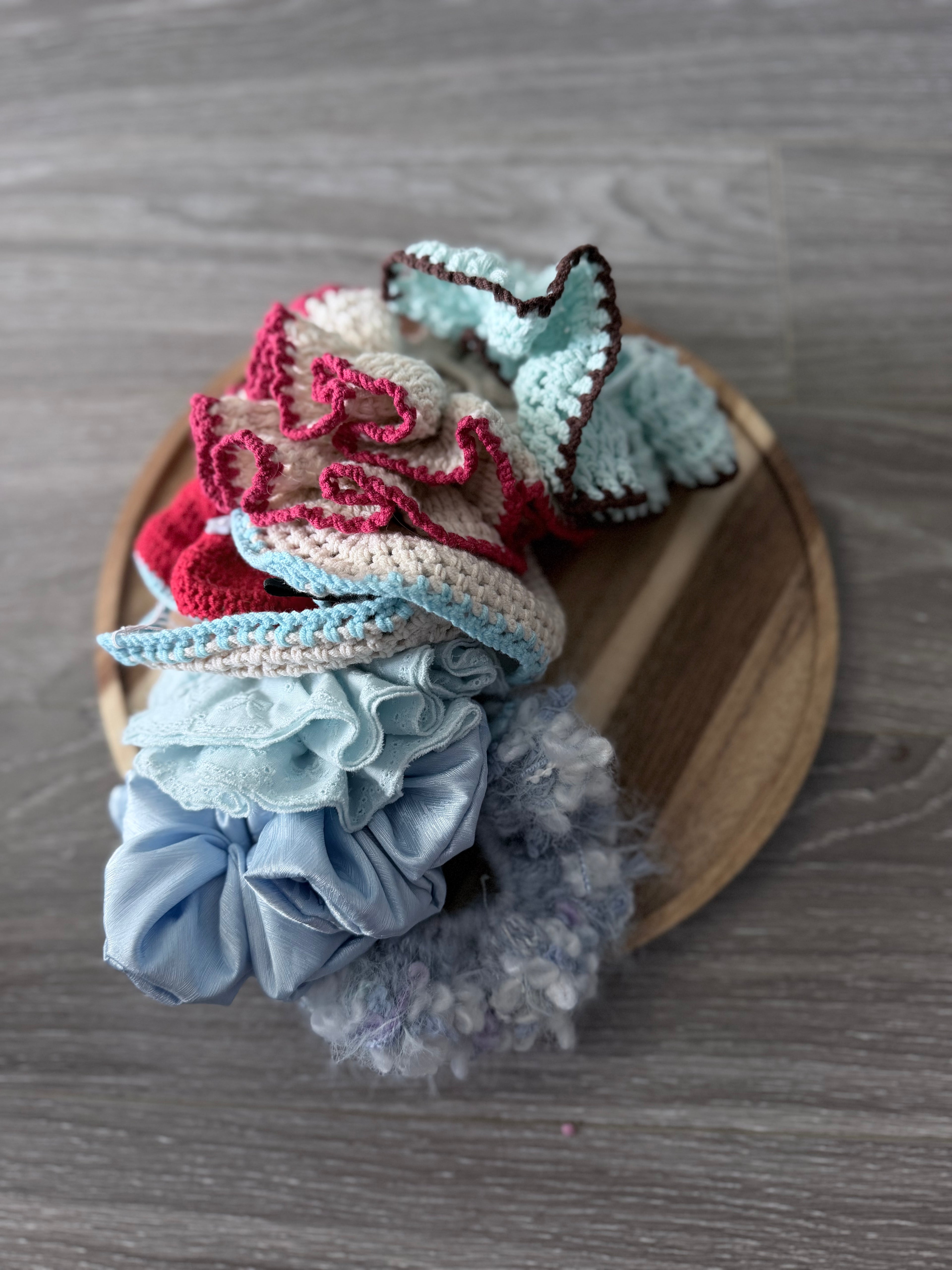 Oversized Satin Scrunchie – Sky Blue