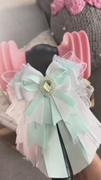 K-Pop Lightstick Bow Decoration – Mint & White