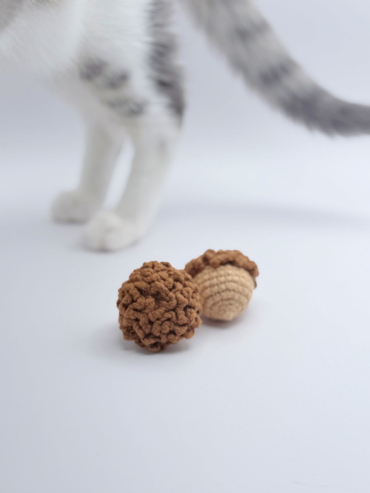 Crochet Acorn Squishy Toy – Handmade Decor, Necklace Charm & Pet Toy