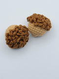 Crochet Acorn Squishy Toy – Handmade Decor, Necklace Charm & Pet Toy