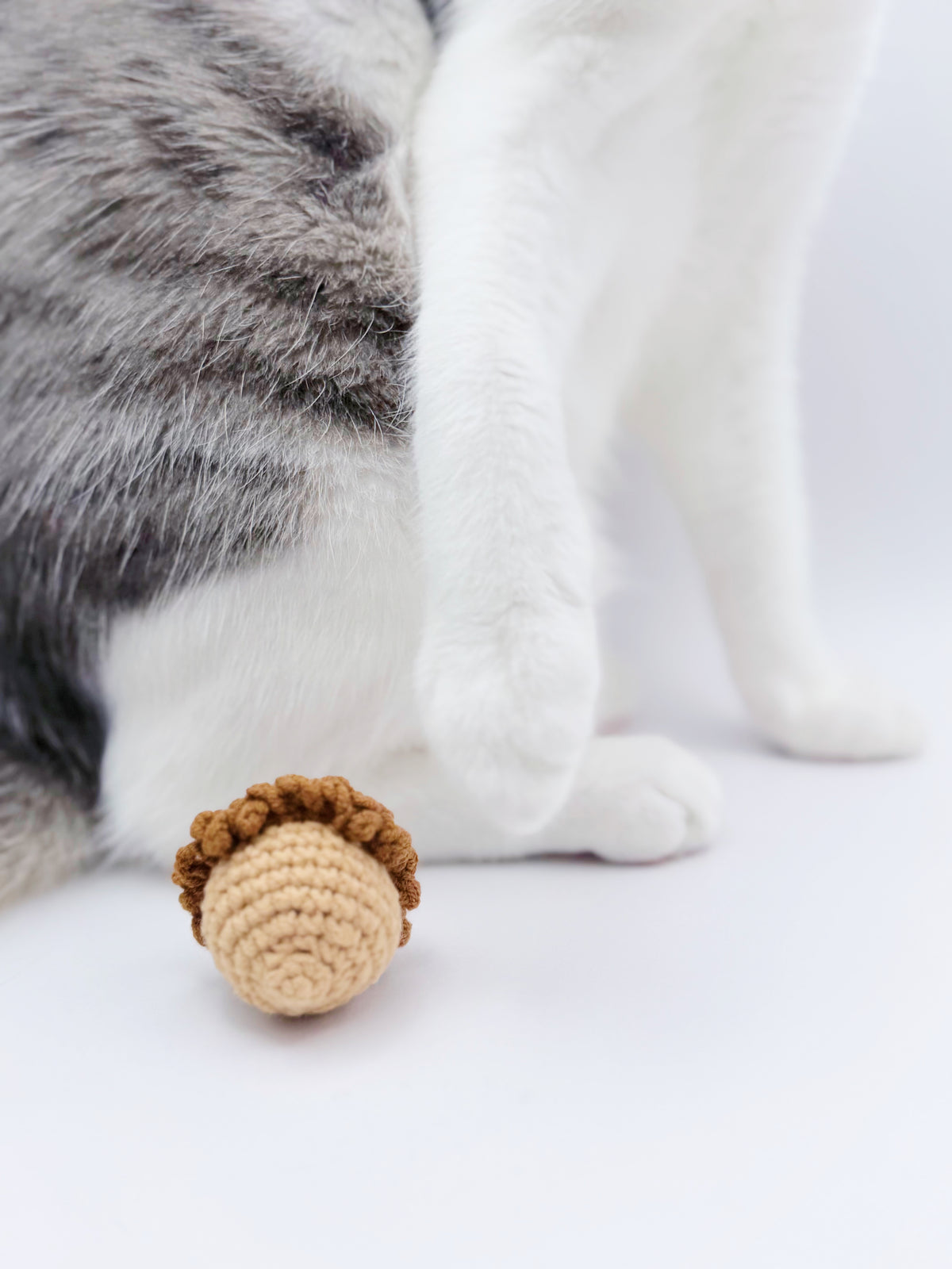 Crochet Acorn Squishy Toy – Handmade Decor, Necklace Charm & Pet Toy