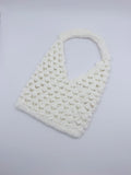 Crochet Mesh Mini Bag – White