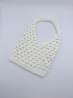 Crochet Mesh Mini Bag – White