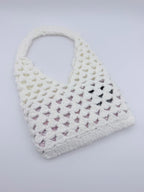 Crochet Mesh Mini Bag – White