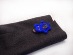 Crochet Bear Button Pin – Navy Blue