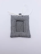 Black & White Plaid Photo Card Sleeve – DIY Pendant & Bag Tag