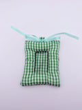Green Plaid Photo Card Sleeve – DIY Pendant & Bag Tag