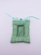 Green Plaid Photo Card Sleeve – DIY Pendant & Bag Tag