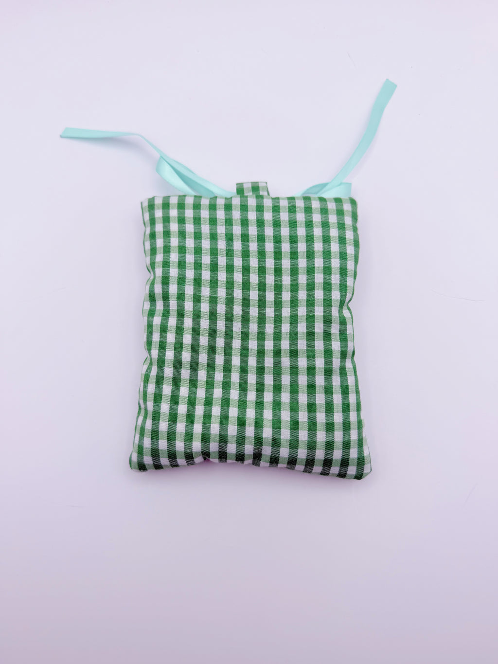 Green Plaid Photo Card Sleeve – DIY Pendant & Bag Tag