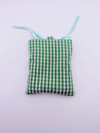 Green Plaid Photo Card Sleeve – DIY Pendant & Bag Tag