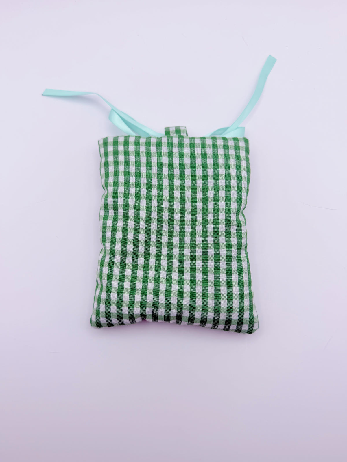 Green Plaid Photo Card Sleeve – DIY Pendant & Bag Tag