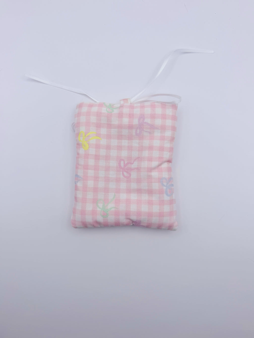 Pink Plaid Photo Card Sleeve – DIY Pendant & Bag Tag