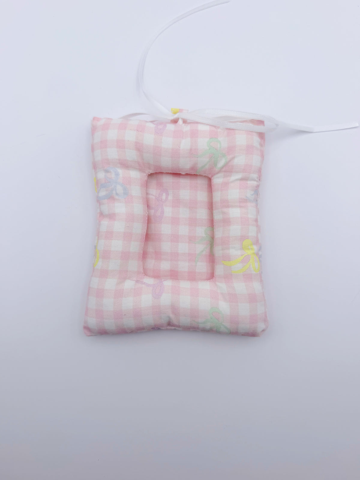Pink Plaid Photo Card Sleeve – DIY Pendant & Bag Tag