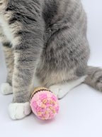 Crochet Ice Cream Cone Squishy Toy – For Humans & Pets