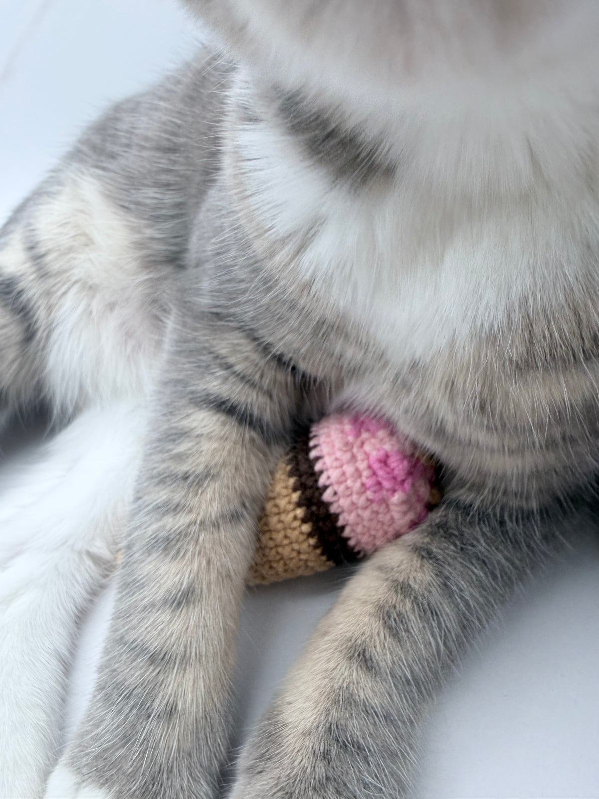 Crochet Ice Cream Cone Squishy Toy – For Humans & Pets