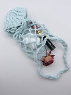 Crochet Shell Mesh Bag – Blue