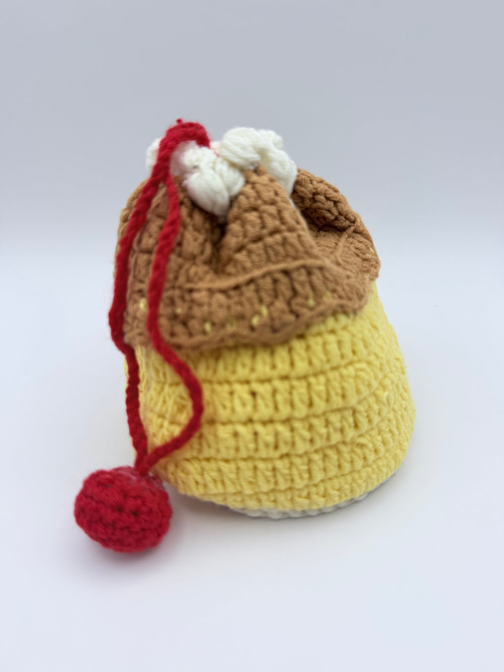 Crochet Cherry Pudding Bag