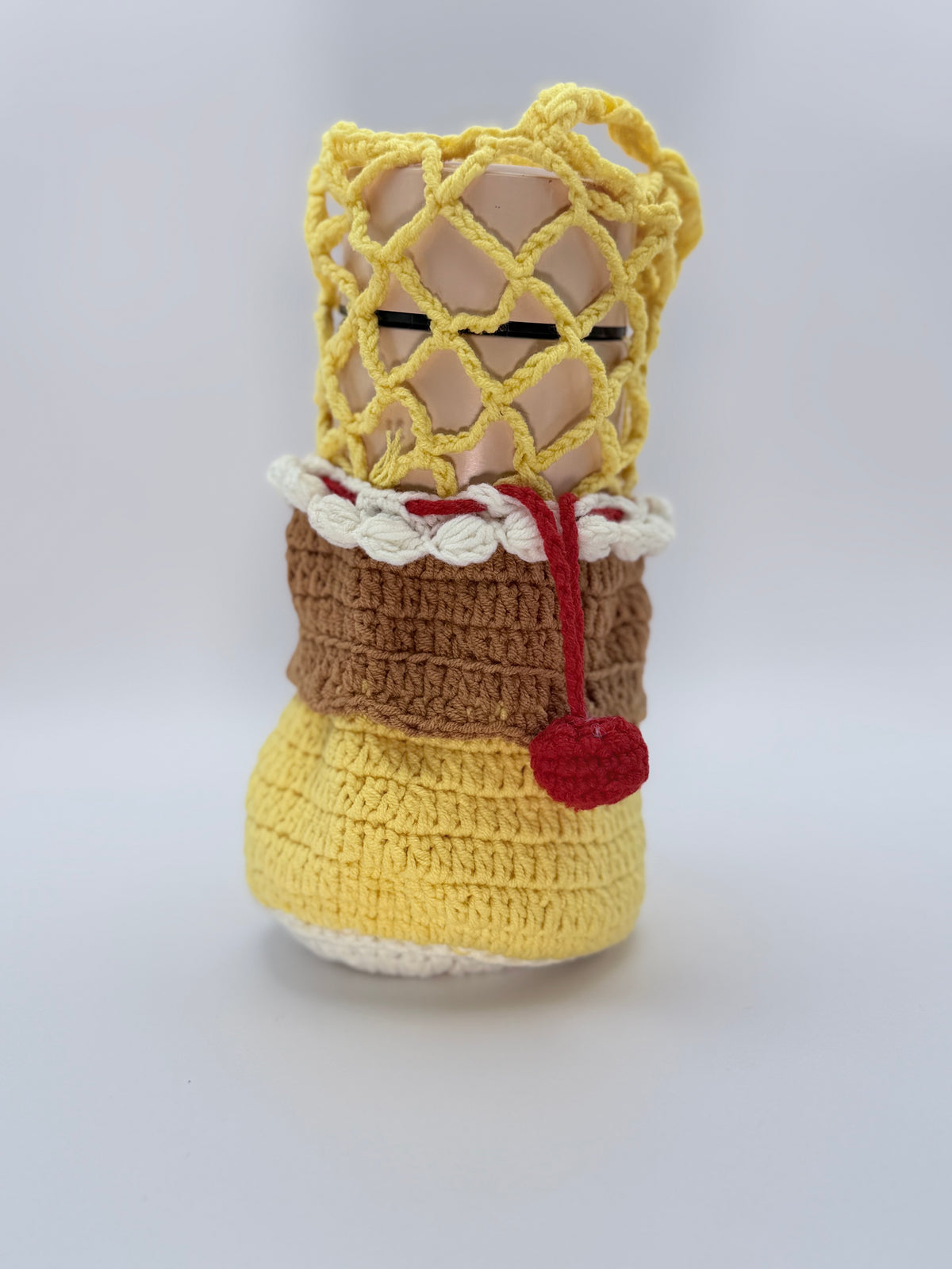 Crochet Cherry Pudding Bag