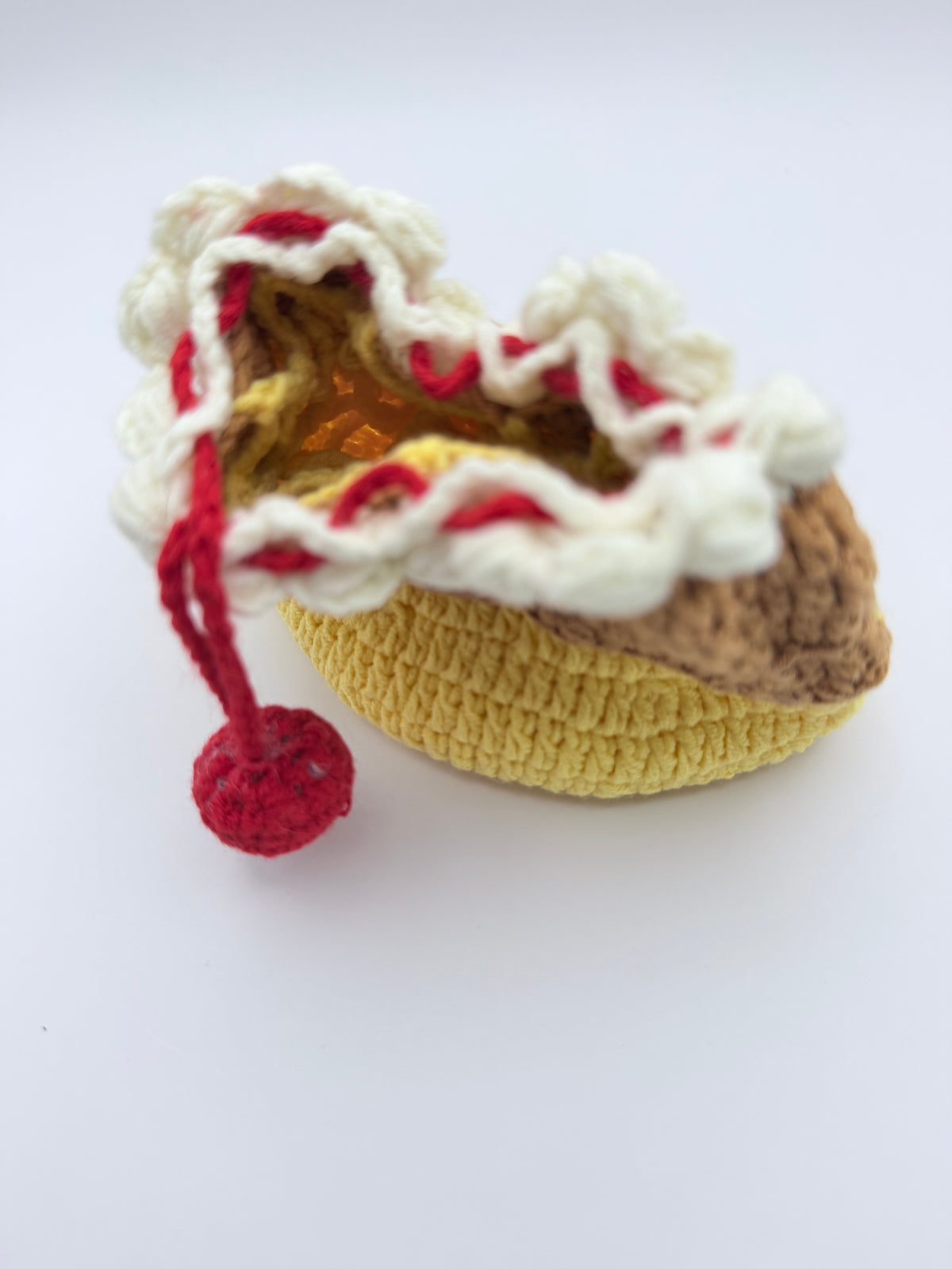 Crochet Cherry Pudding Bag