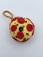 Crochet Pizza Coin Purse – Handmade Pepperoni Pouch