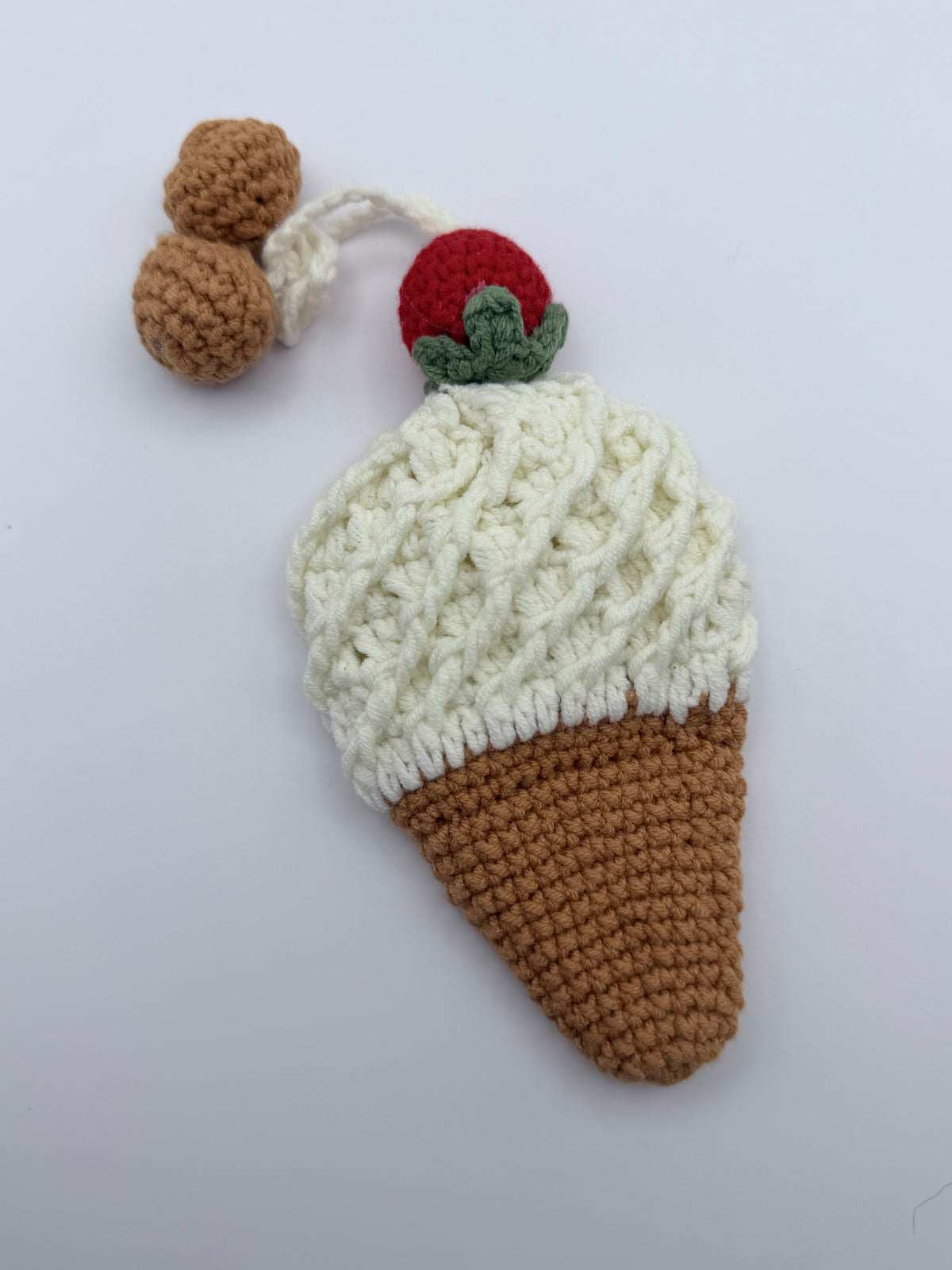 Crochet Ice Cream Cone Charm