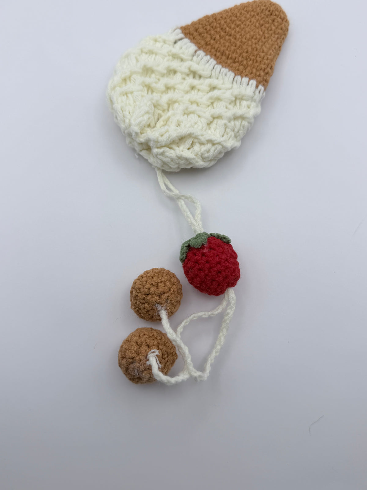 Crochet Ice Cream Cone Charm