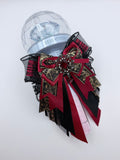 K-Pop Lightstick Bow Decoration – Burgundy & Black Gold Gothic