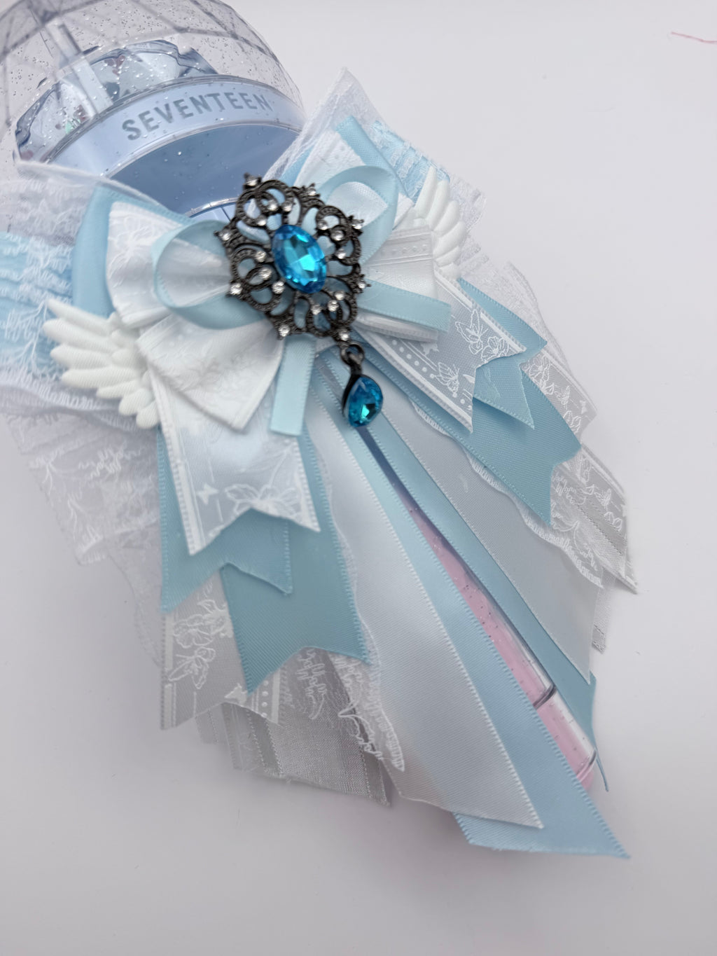 Seventeen Lightstick Bow Decoration – Blue & White
