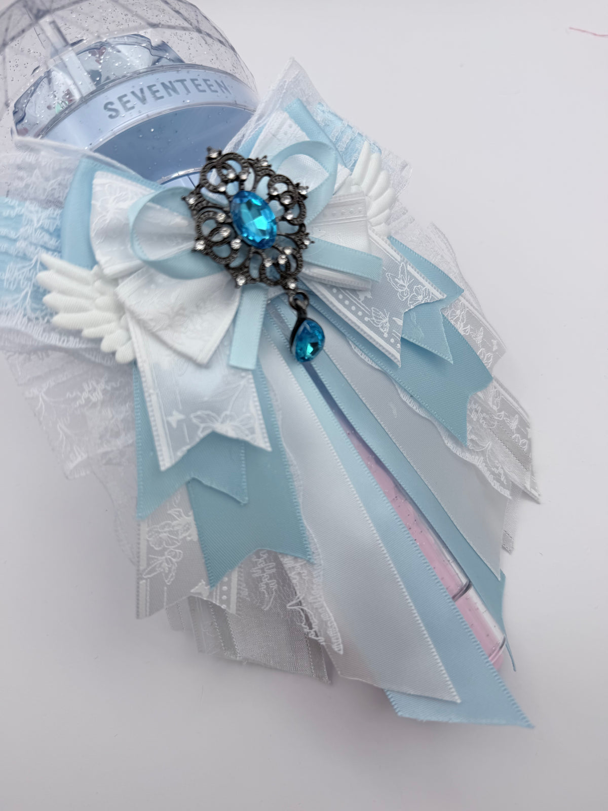 Seventeen Lightstick Bow Decoration – Blue & White