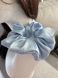 Oversized Satin Scrunchie – Sky Blue
